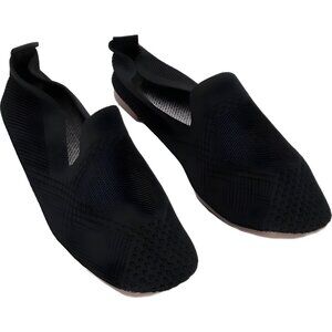 Women's ROSY Perforated Mesh Square-Toe Flats Black US 8.5